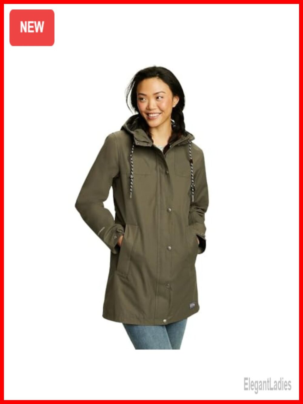 Eddie Bauer Wp Charly Parka 100% Cotton Anorak Waterproof Zip